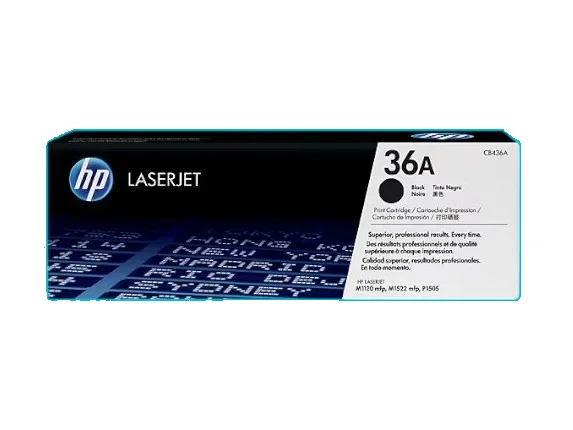 HP 36A Black Original LaserJet Toner Cartridge (CB436A)