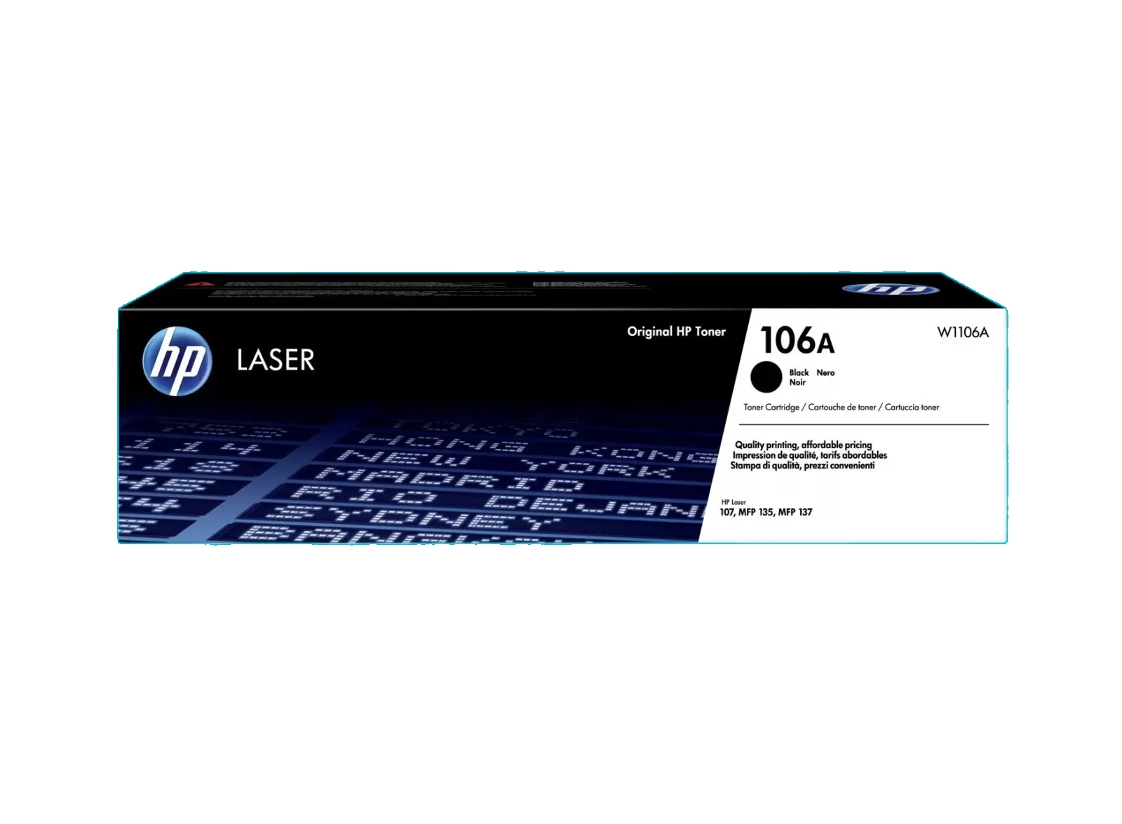 HP 106A Black Original Laser Toner Cartridge (W1106A)
