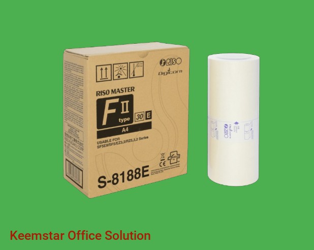 RISO S-8188E Original A4 Master Roll Twin Pack for SF5030 & SF5050 - High-Quality Printing